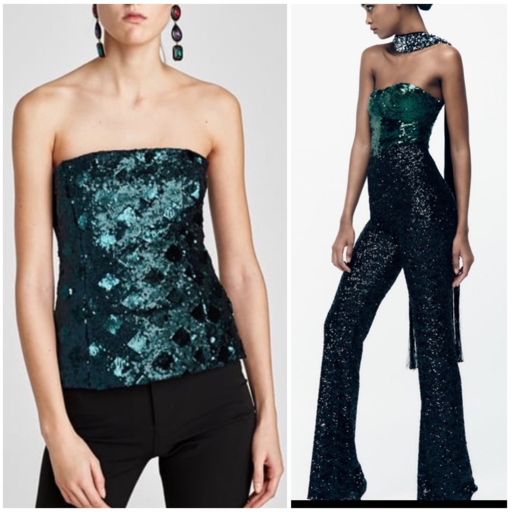 Zara sequins top , premium quality